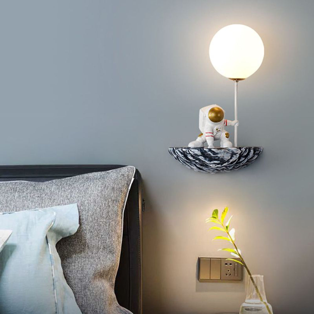 Aria Moderne LED Wandleuchte Weiß Schlafzimmer/Kinderzimmer Glas