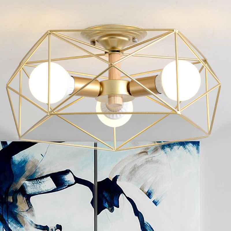 Kristy Modern LED Deckenleuchte Schwarz/Weiß/Gold Schlaf/Wohnzimmer Metall