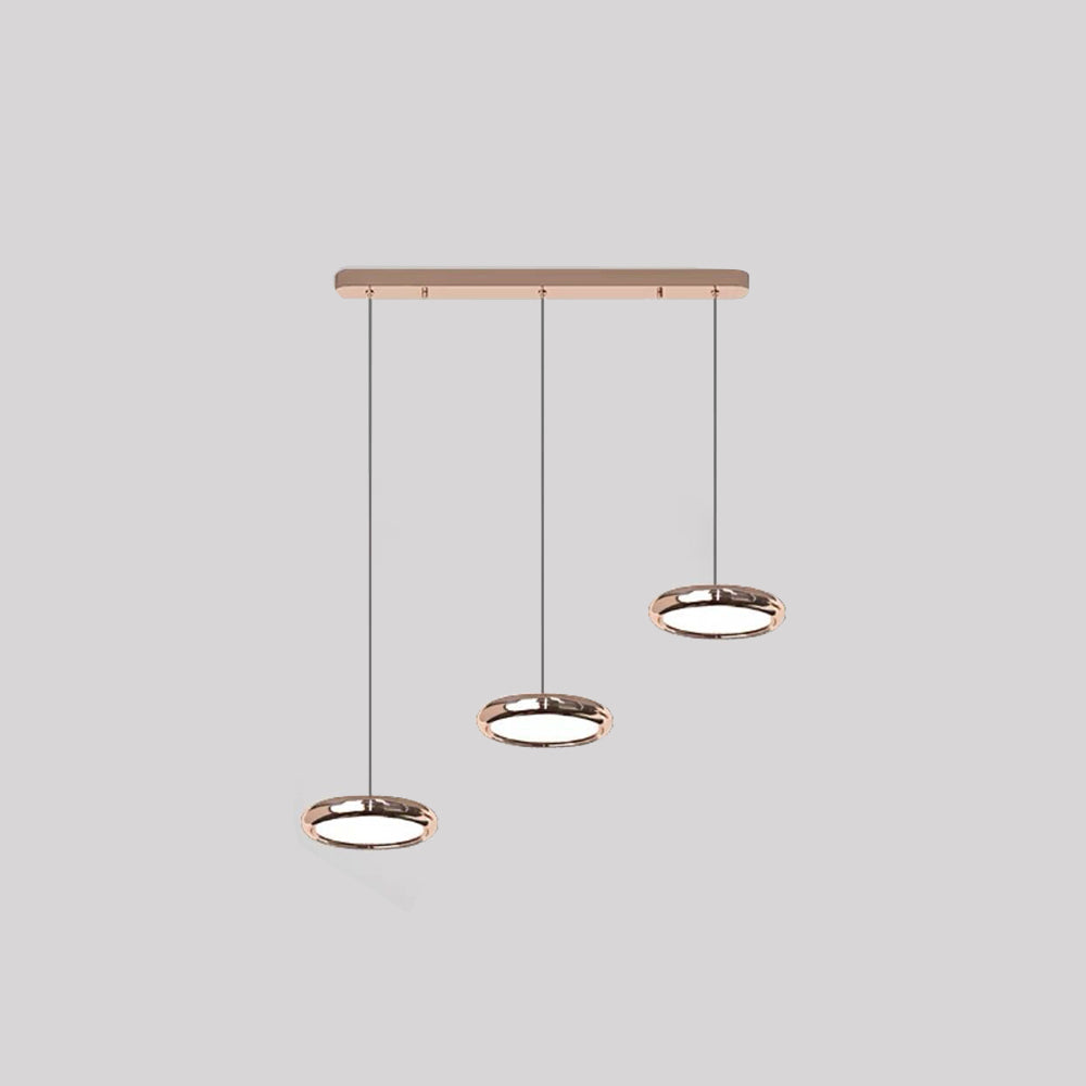 Arisha Modern LED Pendelleuchte Ring Esstisch, 3 Farbe, Metall Acryl