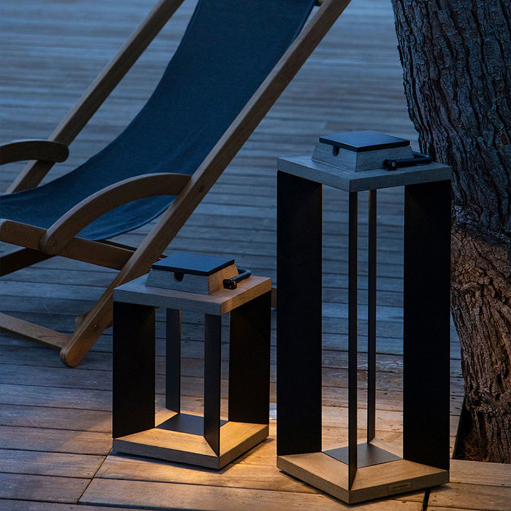 Ray Minimalistisch Außenleuchte Rechteckig Garten/Flur, Schwarz, Metall Acryl