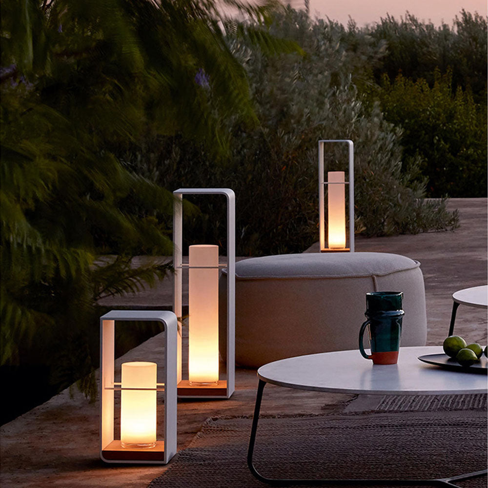 Ray Außenstehleuchte Minimalistisch Quadrat LED  Metall Garten Flur