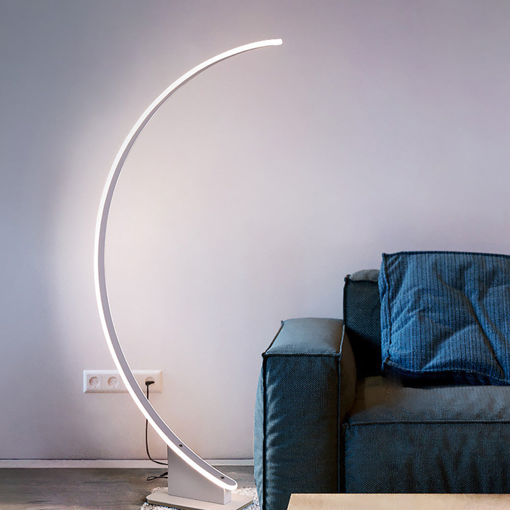 Arisha Design LED Stehlampe Weiß/Kaffee Schlaf/Wohnzimmer Metall