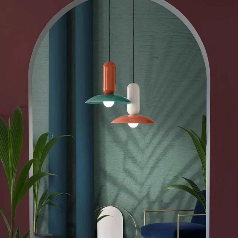 Valentina Modern Design LED Pendelleuchte Bunt Metall Weiß Ess/Schlafzimmer