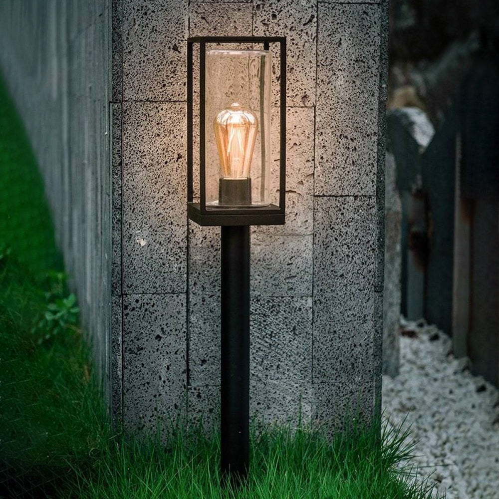 Ray Außen-Pollerleuchte Solar, Aluminium & Glas