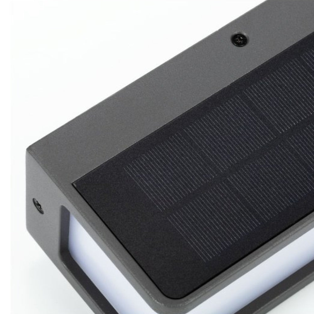 Ray Modern LED Außenwandleuchte Solar Schwarz/Weiß Flur/Balkon Acryl 3 Größen 10CM 15CM 35CM
