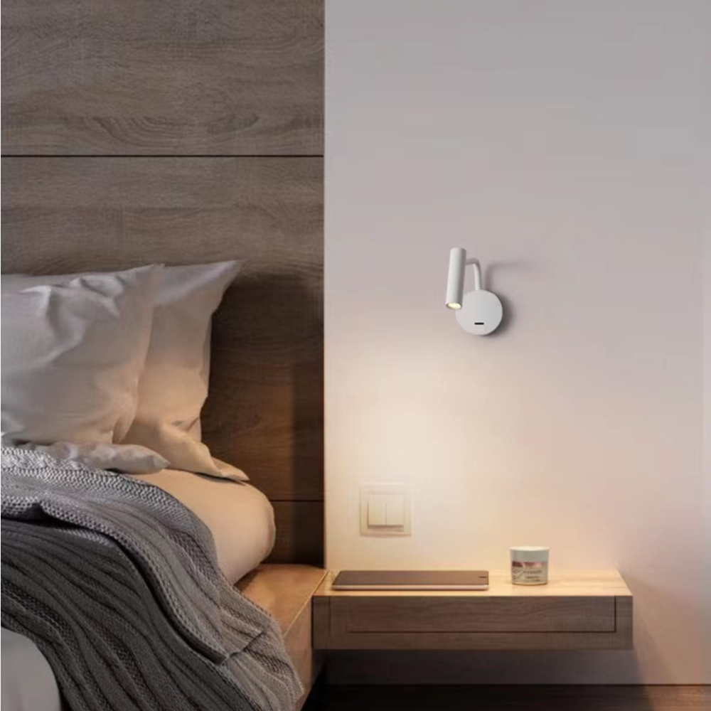 Arisha Wandleuchte Strahler Schwarz/Weiß Wohnzimmer Metall Modern LED