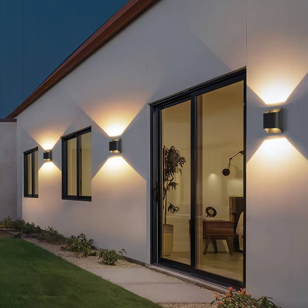 Ray Modern LED Solar Außenwandleuchte Metall Garten Terrasse Flur