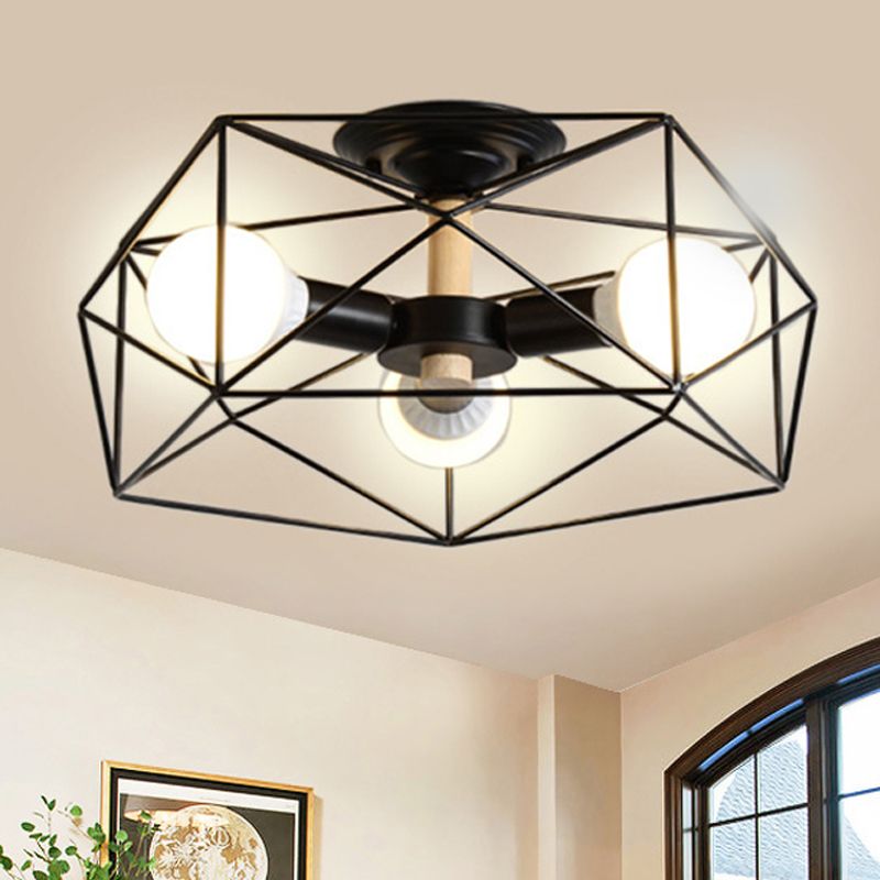 Kristy Modern LED Deckenleuchte Schwarz/Weiß/Gold Schlaf/Wohnzimmer Metall
