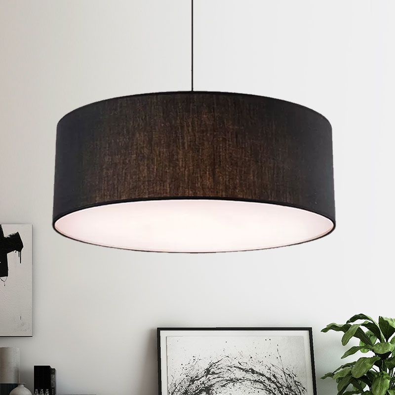 Ritta Modern LED Pendelleuchte Schwarz/Weiß/Beige/Flachsfarben Wohn/Ess/Schlafzimme Metall&Stoff-Letslighting