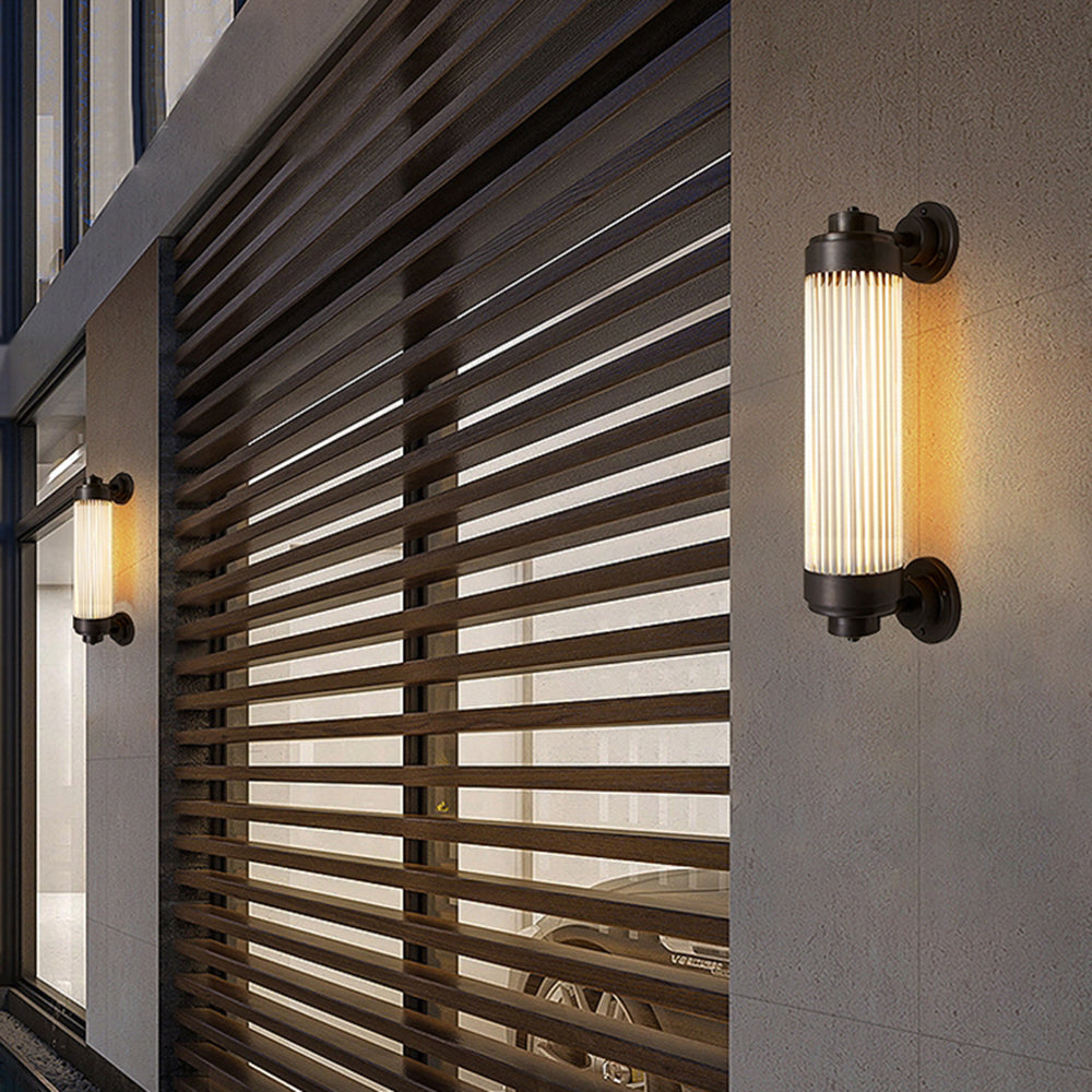 Silva Außenwandleuchte, Kupfer & Glas Terrasse & Garten