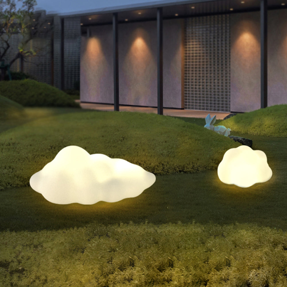 Aria Design Wolke LED Außenleuchte Weiß Garten Acryl Wiederaufladbar 30CM/55CM/60CM/90CM/120CM/180CM Lang