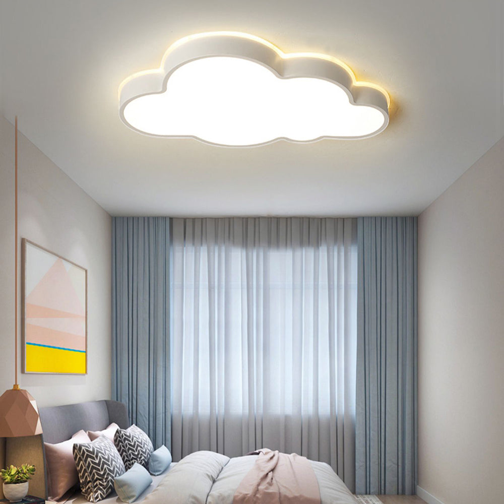 Aria Modern Flush Mount Wolke Deckenleuchte, Weiß, Metall, Schlafzimmer
