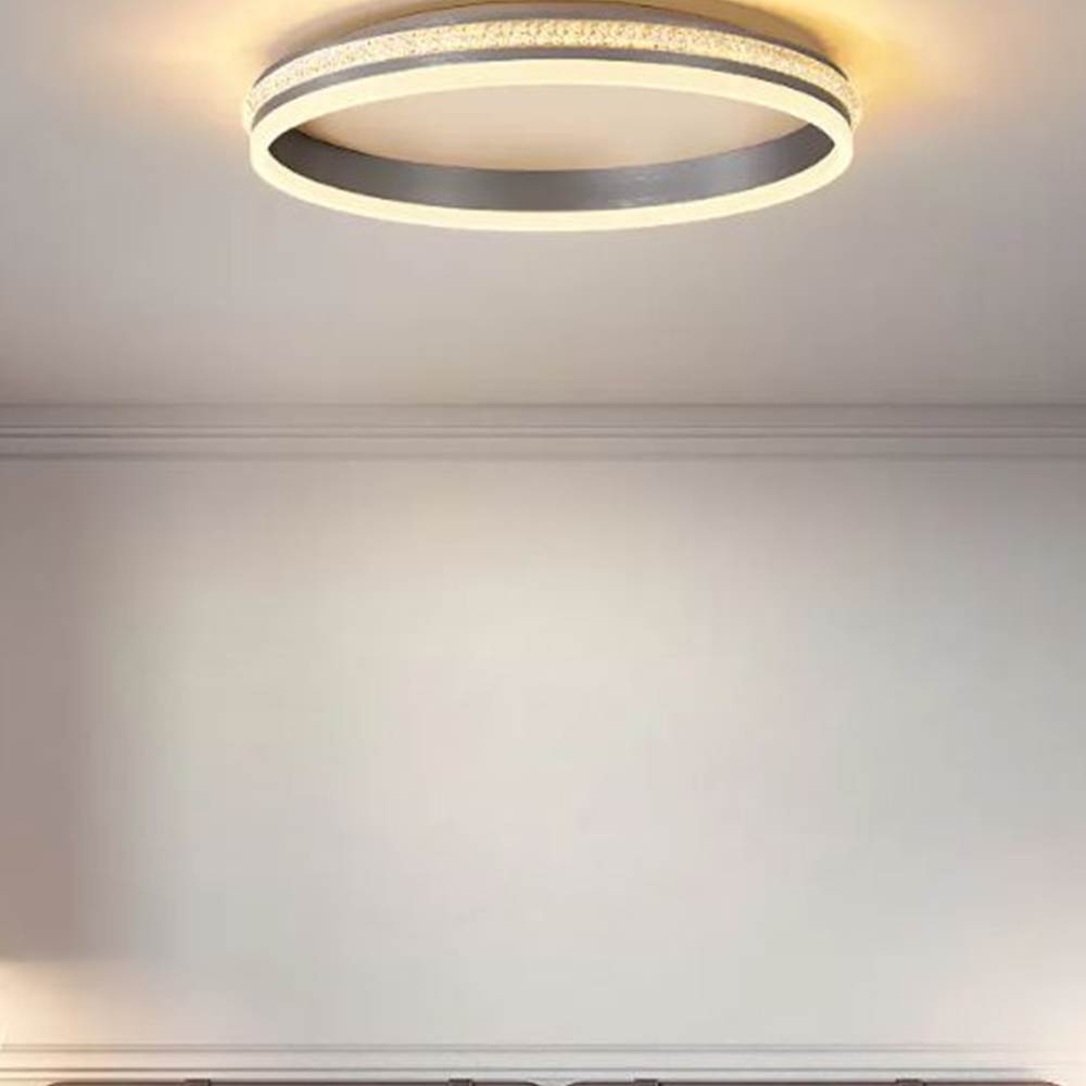 Arisha Modern LED Deckenleuchten Dimmbar Ring Weiß Wohnzimmer Metall