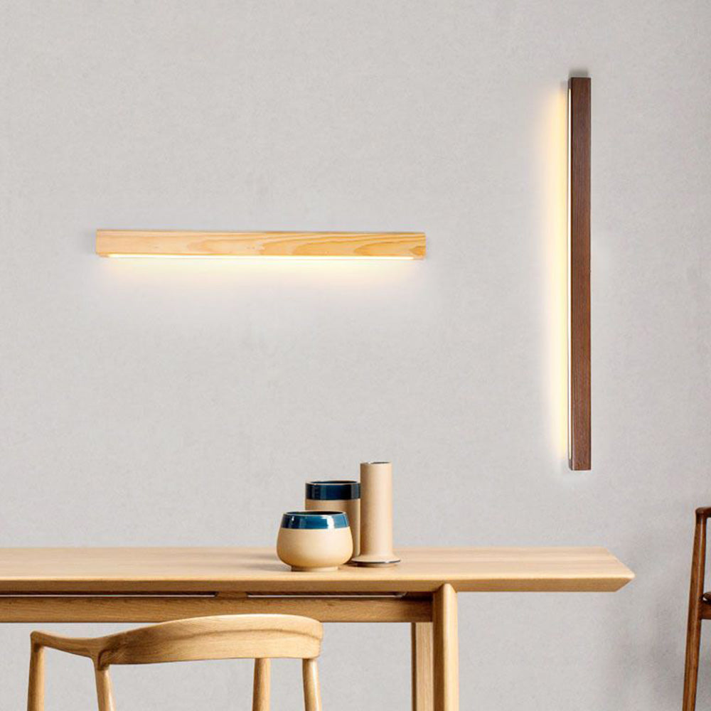 Muto Minimalistische LED Innenwandleuchte Holz Schlafzimmer Esszimmer
