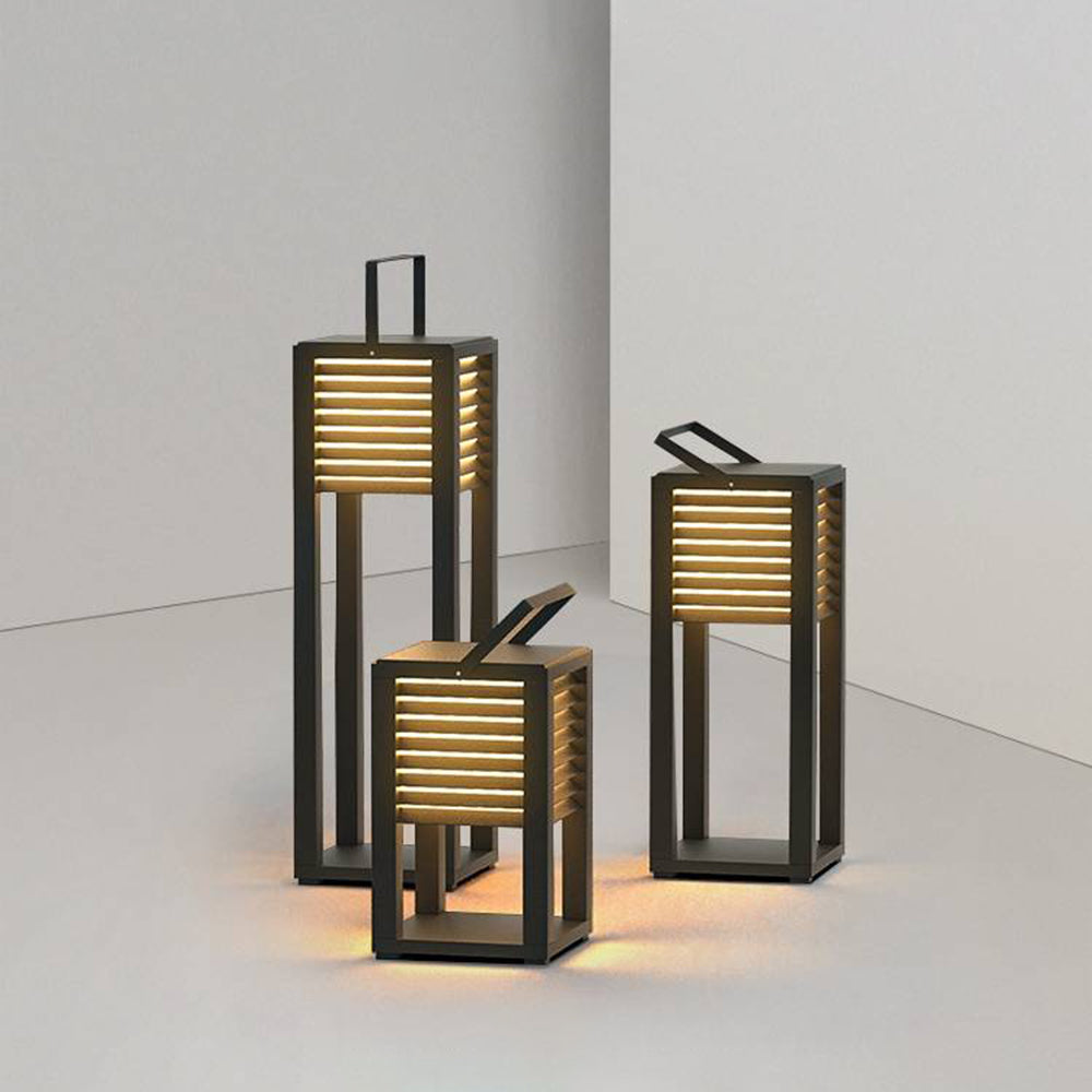 Ray Modern LED Außenstehleuchte Solar Schwarz Garten/Terrasse Metall Acryl