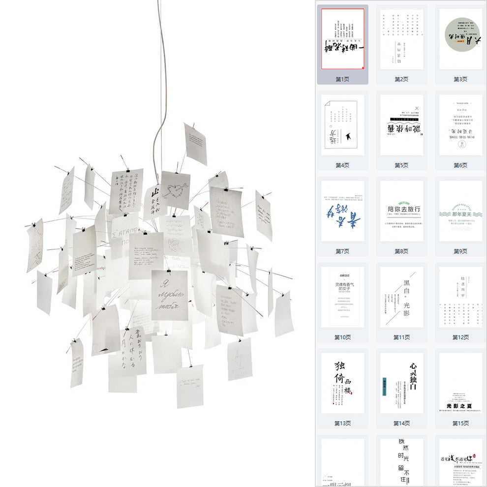 Ortheen Moderner Kronleuchter aus Papier-Letslighting
