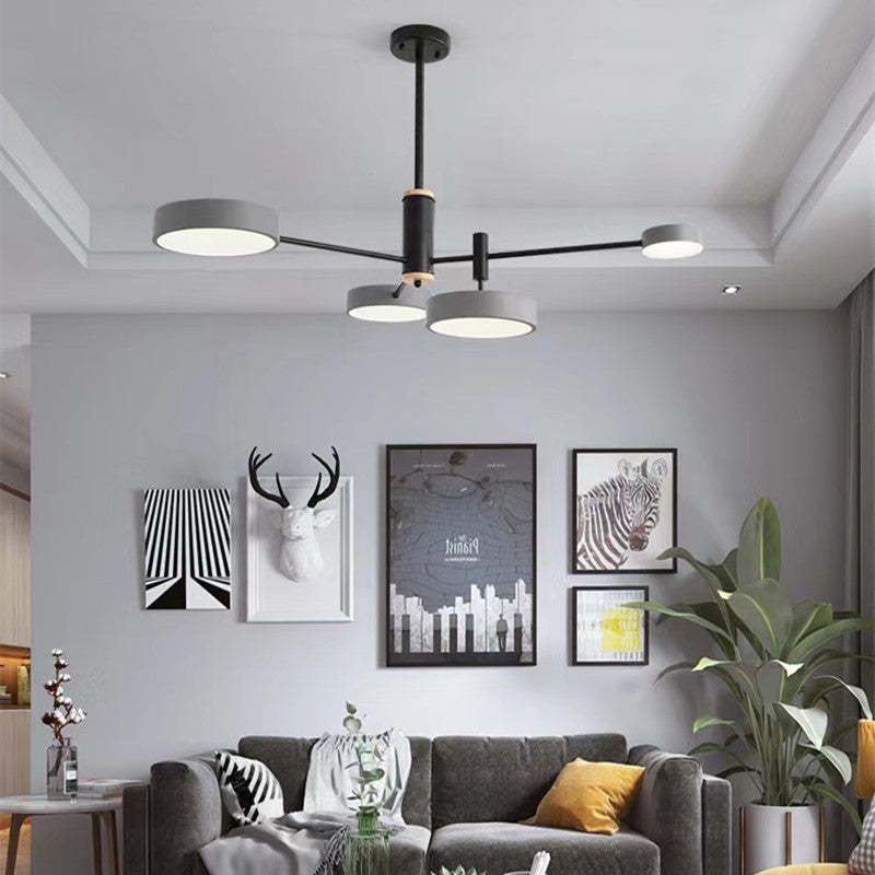 Arisha Modern LED Pendelleuchte Gold/Weiß/Grau Wohn/Schlaf/Esszimmer Esstisch Metall&Holz 3 Farbwechsel Per Schalter-Letslighting