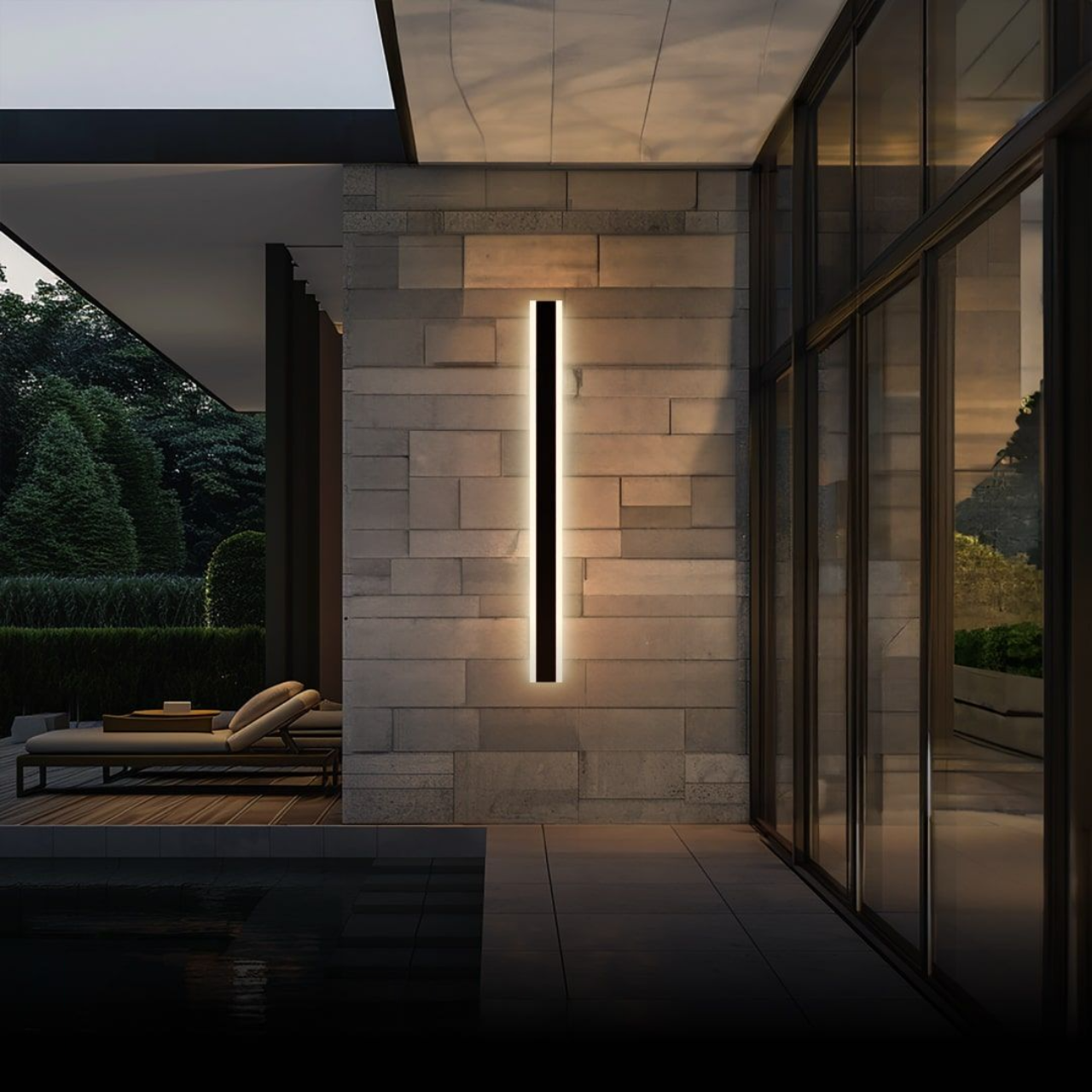 Arisha Modern Linear Außenwandleuchte Metall Acryl Garten Flur