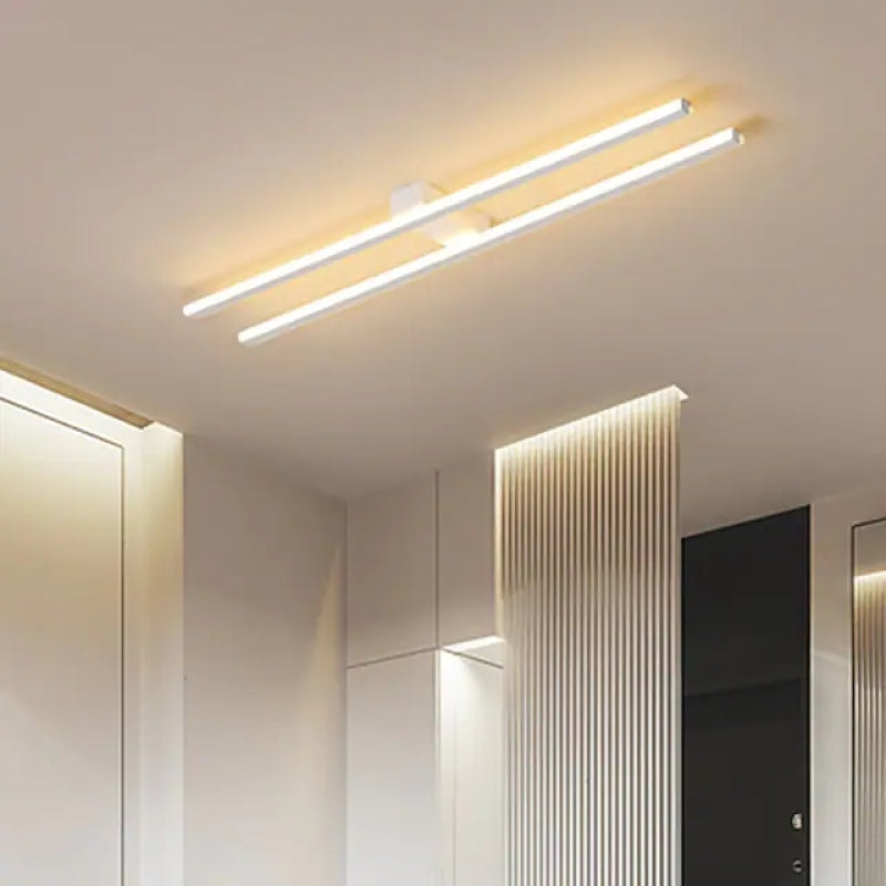 Arisha Minimalistische LED Deckenleuchte Lineaer Schwarz/Weiß/Gold Wohnzimmer Metall