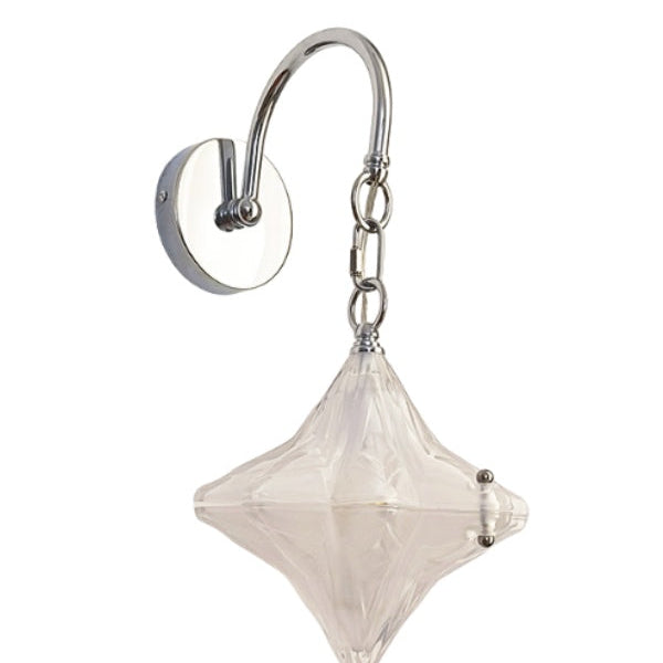 Art Deco Stern Wandleuchte - Milchglasleuchte für den Flur - Astris Selene