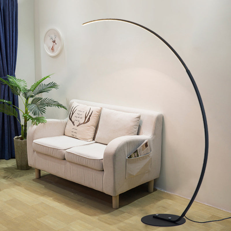 Arisha Stehlampe Weiß/Schwarz Wohn/Schlafzimmer Arc Modern LED