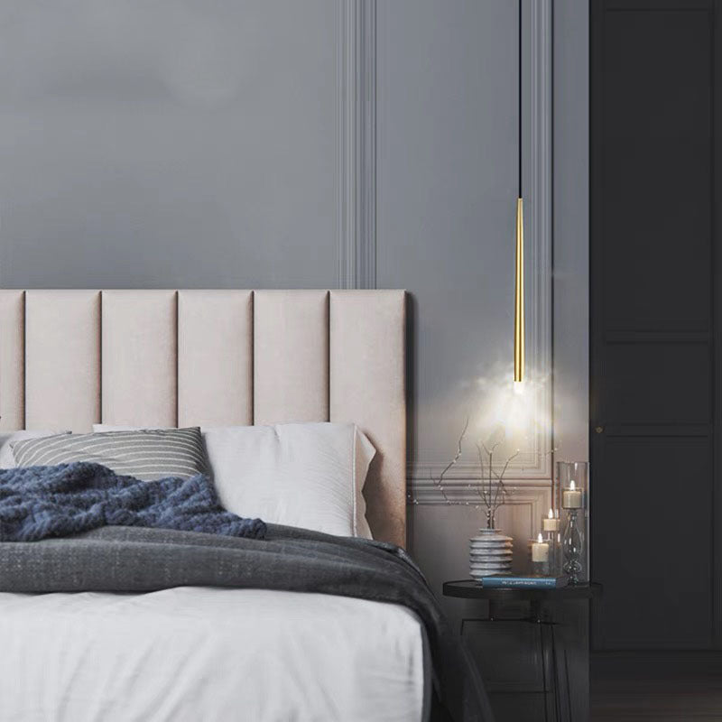 Arisha Modern LED Pendelleuchte Linear Gold Wohnzimmer Metall