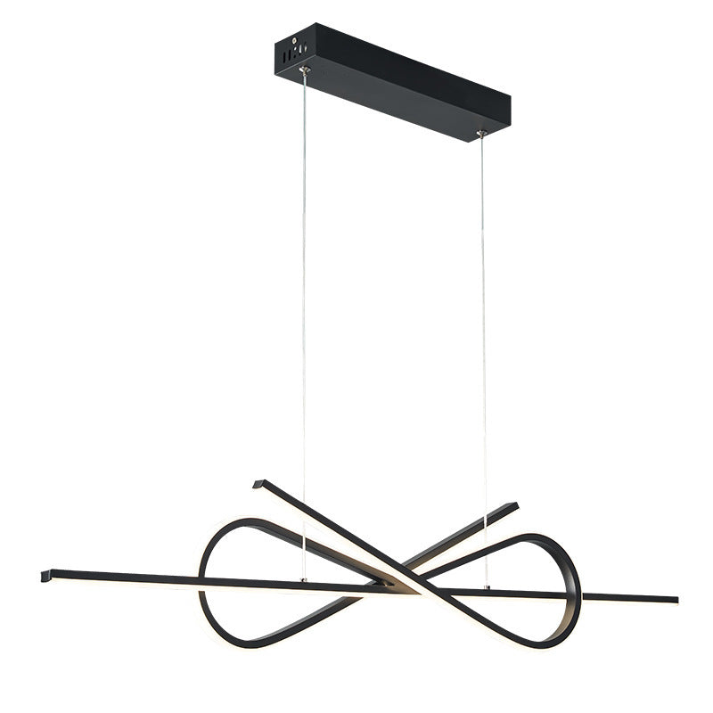 Arisha Pendelleuchten,Schleife, Schwarz/Weiß, Metall, Esszimmer