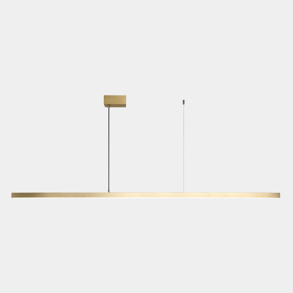 Pendelleuchte Messing Linear Dimmbar LED, Schwarz / Gold