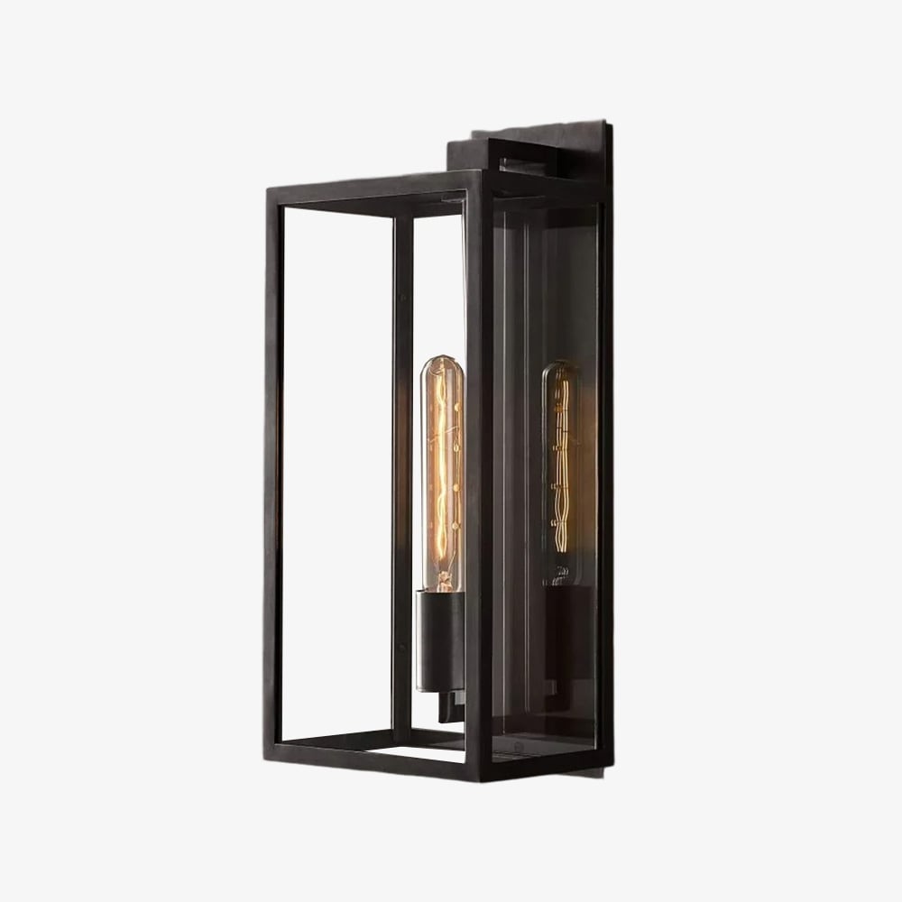 Klassische Beckman Vintage Wandleuchte - Lineares Design aus Stahl und Glas