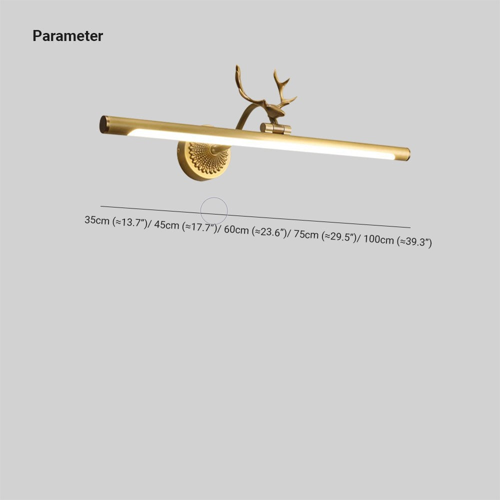 Arisha Modern LED Wandleuchte Schwarz/Messing Badezimmer/Wohnzimmer