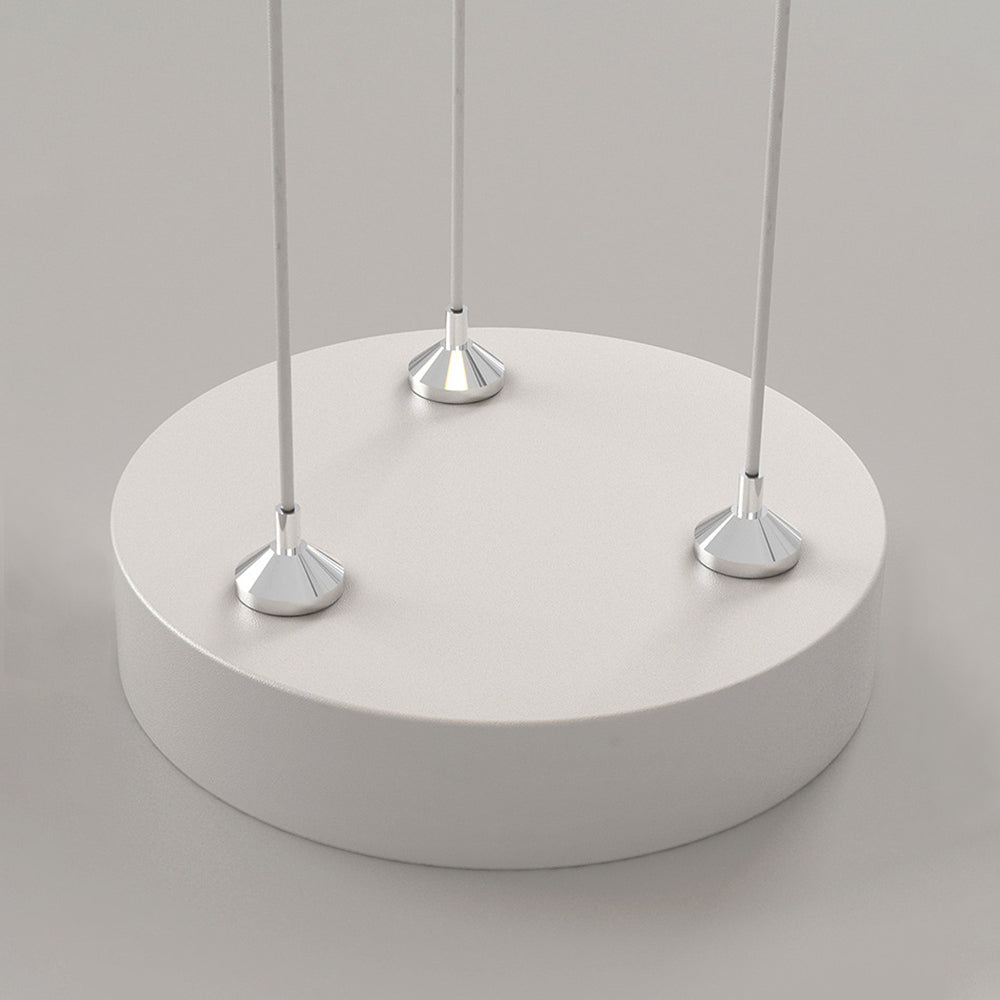 Arisha Design LED Pendel/Denkenleuchte Weiß Plissee Geometrisch Küche/Wohnzimmer
