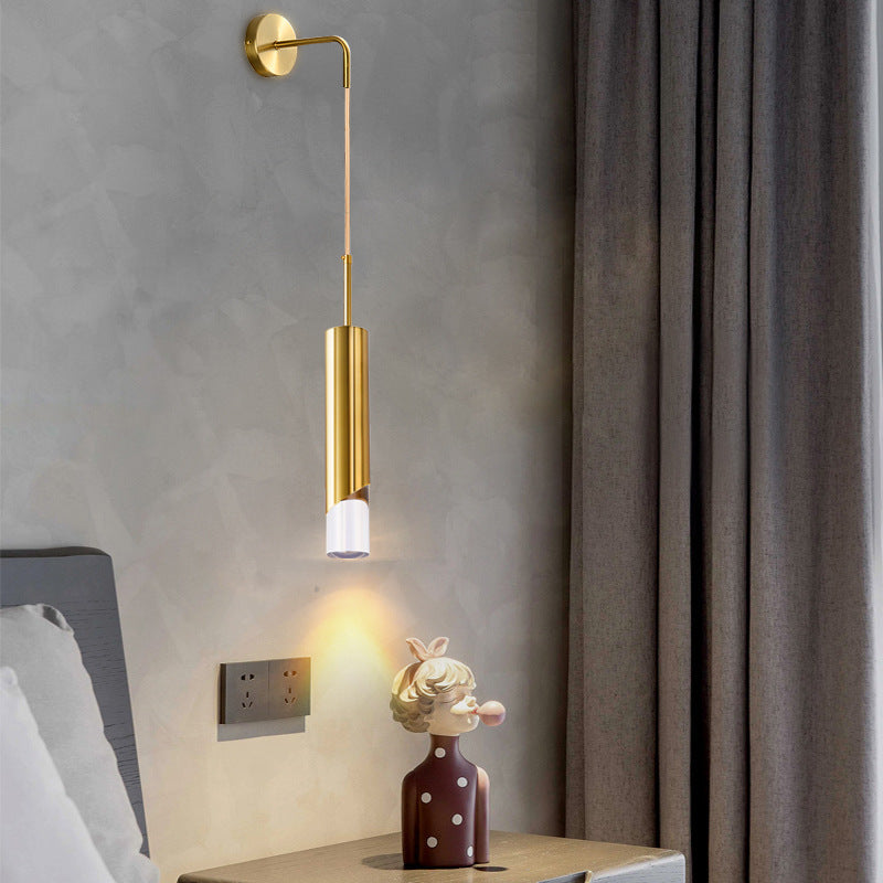 Arisha Minimalistische LED Wandleuchte Gold/Schwarz Schlafzimmer