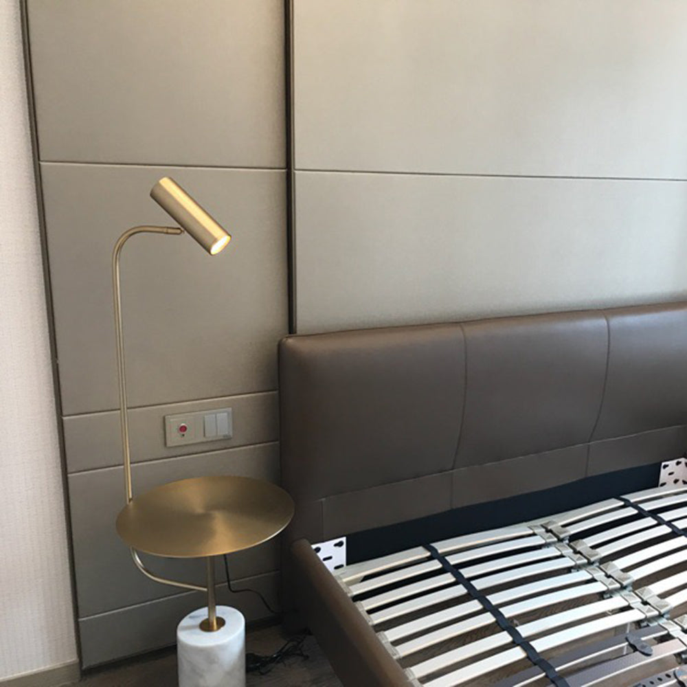 Mira Design LED Stehlampe Schwarz&Gold Wohn/Ess/Arbeitszimmer Marmor&Eisenwaren