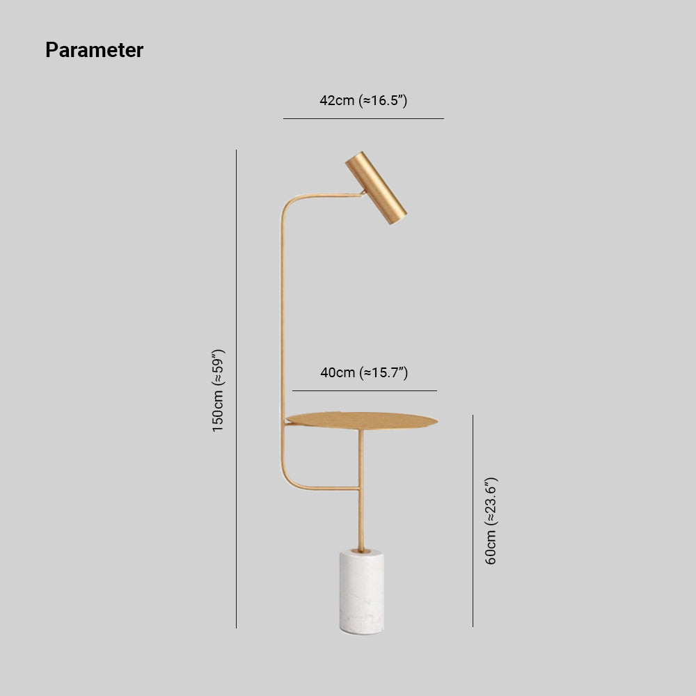 Mira Design LED Stehlampe Schwarz&Gold Wohn/Ess/Arbeitszimmer Marmor&Eisenwaren
