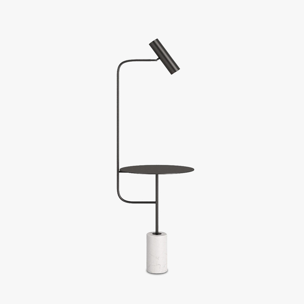Mira Design LED Stehlampe Schwarz&Gold Wohn/Ess/Arbeitszimmer Marmor&Eisenwaren
