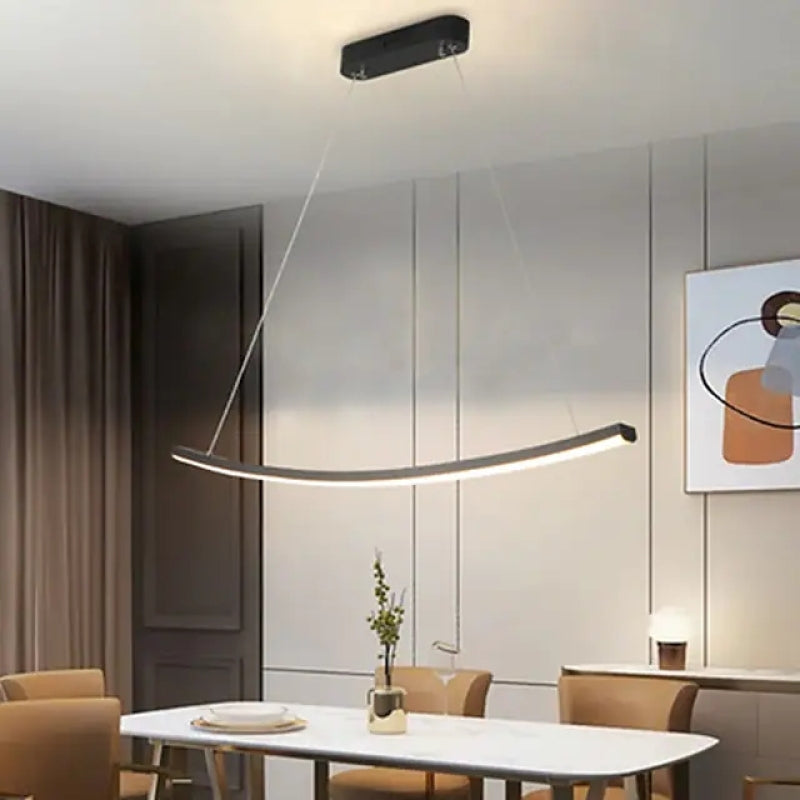 Arisha Minimalistische LED Pendelleuchte Schwarz Schlaf/Wohnzimmer