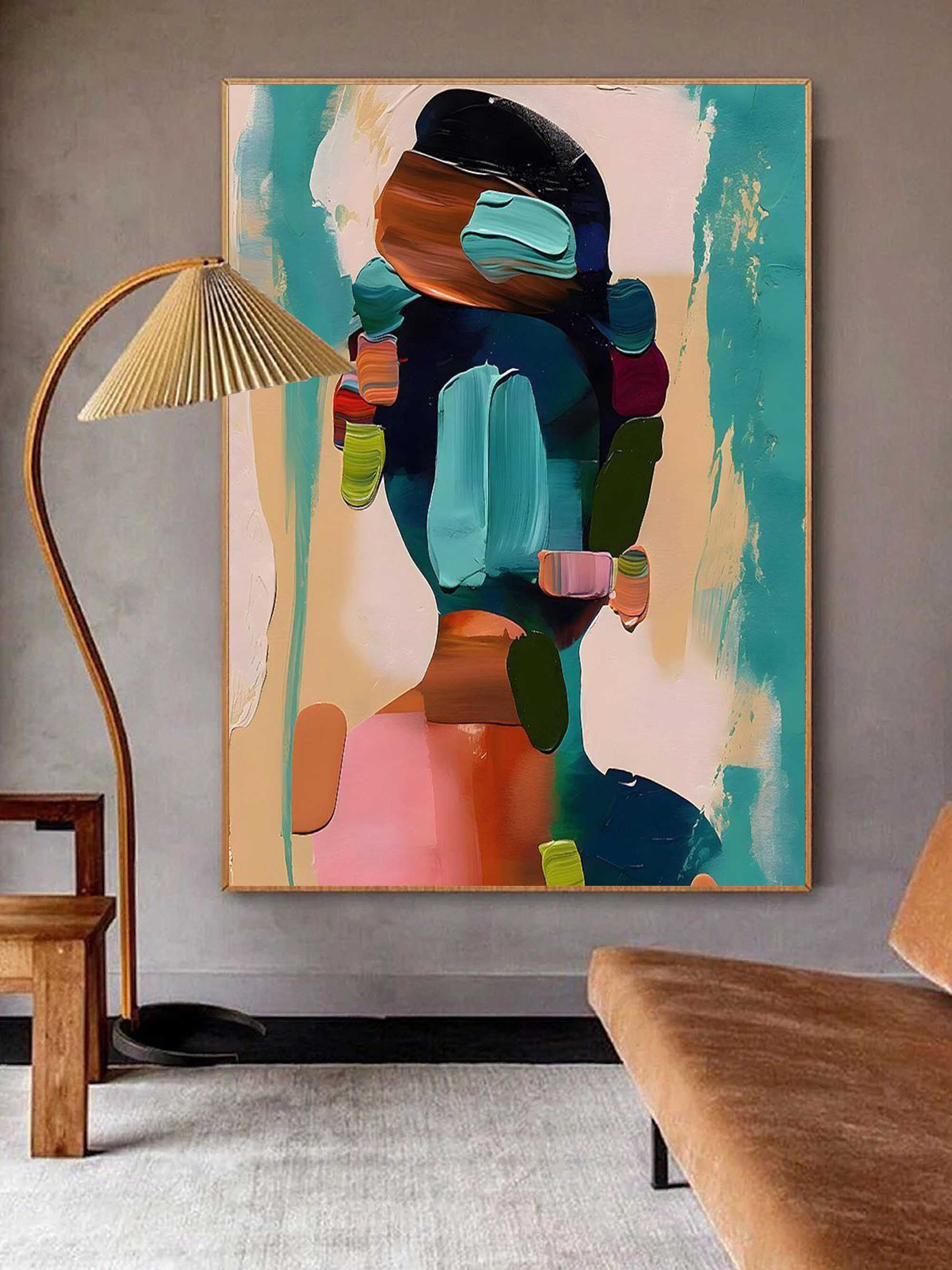 Diana Farbenfrohes Porträt Wandkunst Gemälde - Letslighting