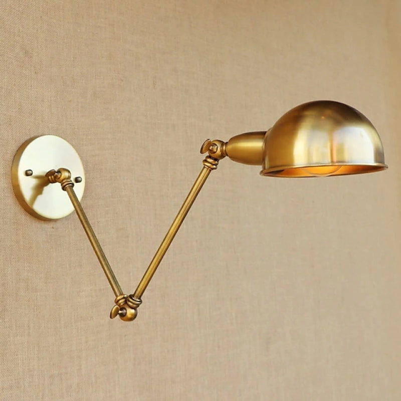 Silva Retro LED Wandleuchte Schale, Innen, Bronze, Wohnzimmer, Metall