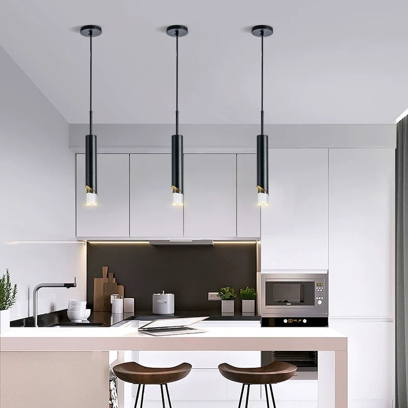 Arisha Minimalistische LED Pendelleuchte Schwarz Schlaf/Esszimmer