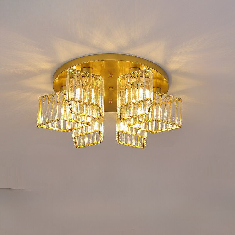 Arisha Modern Deckenleuchte Metall Kristall Wohnzimmer