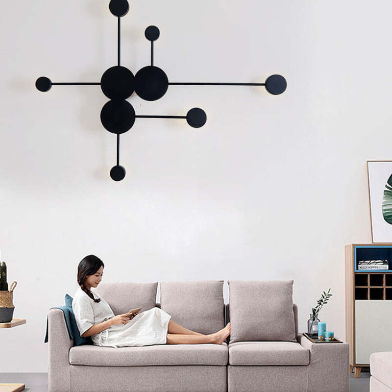 Arisha Modern Arisha Schachbrett WandleuchteSchwarz Bade/Wohnzimmer Metall