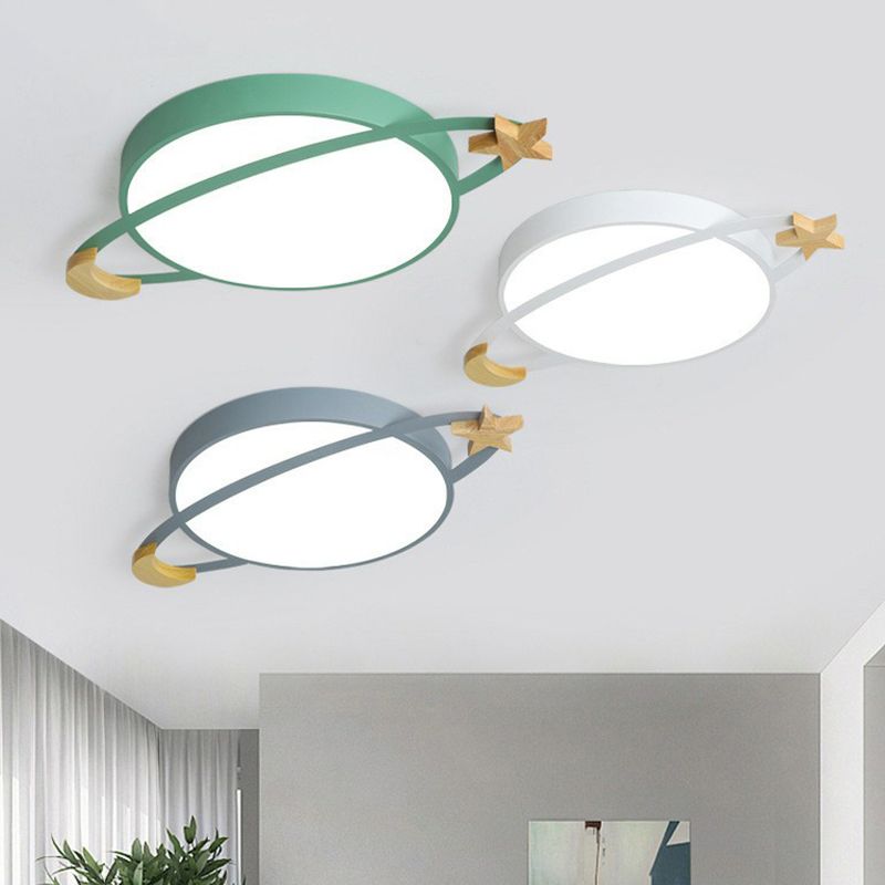 Aria Modern LED Deckenleuchte Weiß/Grün/Grau Schlaf/Wohn