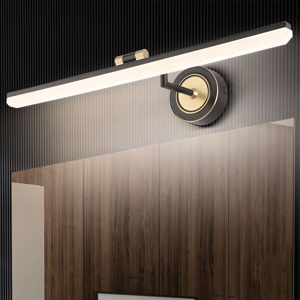 Arisha Modern Linear LED Wandleuchte Schwarz/Gold Badezimmer Metall&Acryl