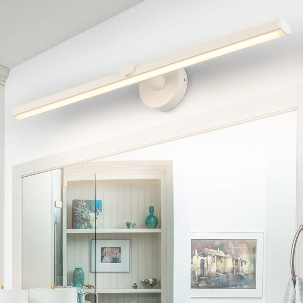 Arisha Modern Linear LED Spiegelfront Wandleuchte Silber Badezimmer Acryl&Metall