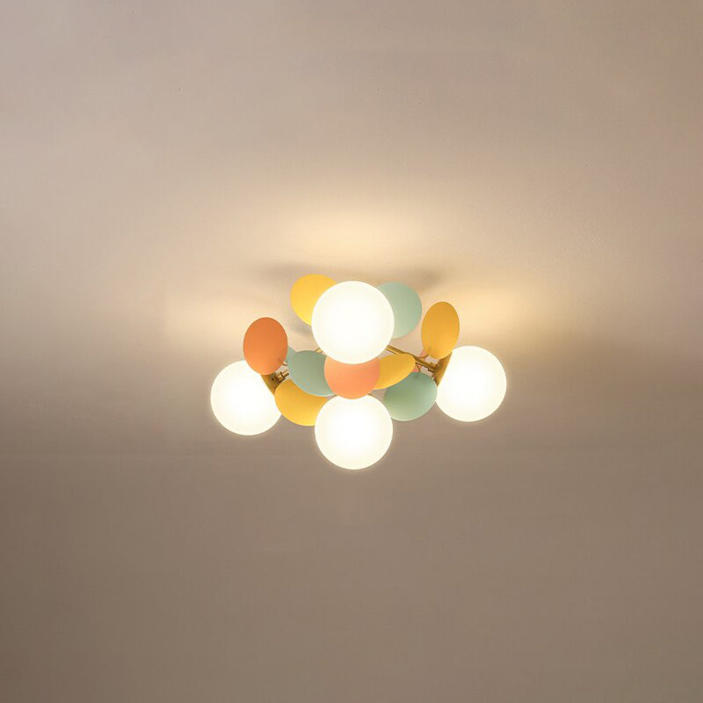 Aria Modern Kronleuchter Weltkugel Kinderzimmer, Mehrfarbig, Metall-Letslighting