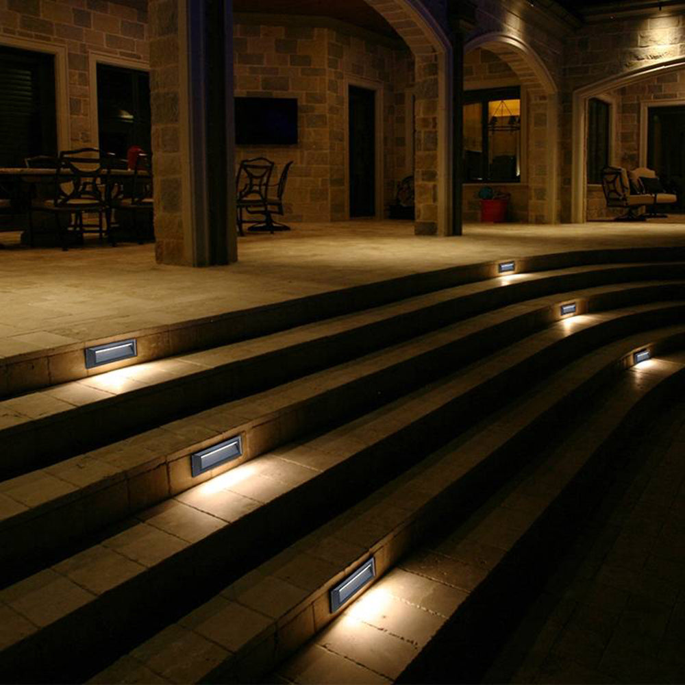 Ray Außenwandleuchte Rechteck, Grau, Innen/Außen, Metall Modern LED