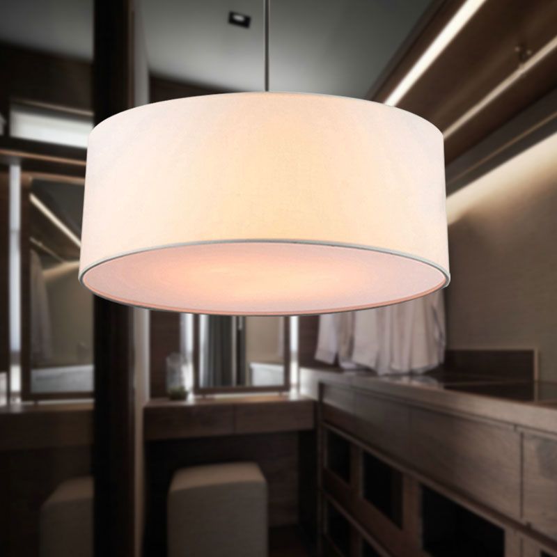 Ritta Modern LED Pendelleuchte Schwarz/Weiß/Beige/Flachsfarben Wohn/Ess/Schlafzimme Metall&Stoff-Letslighting