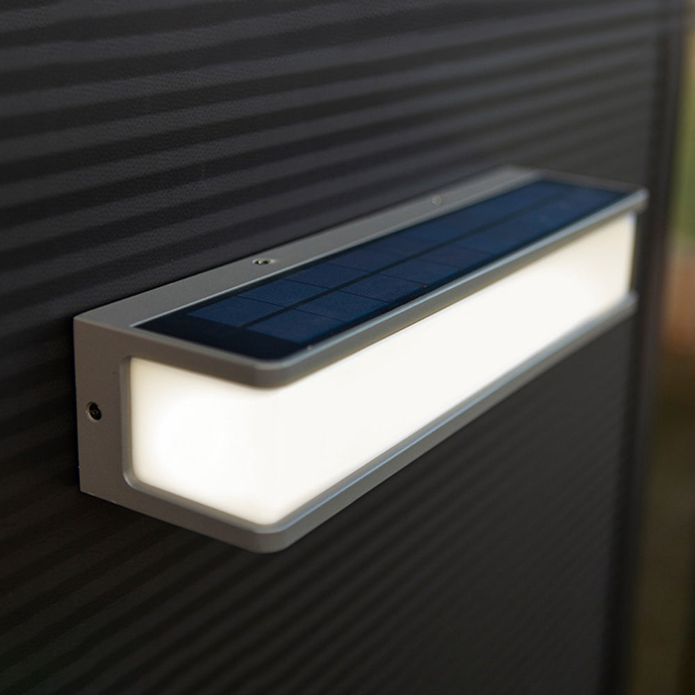 Ray Modern LED Außenwandleuchte Solar Schwarz/Weiß Flur/Balkon Acryl 3 Größen 10CM 15CM 35CM
