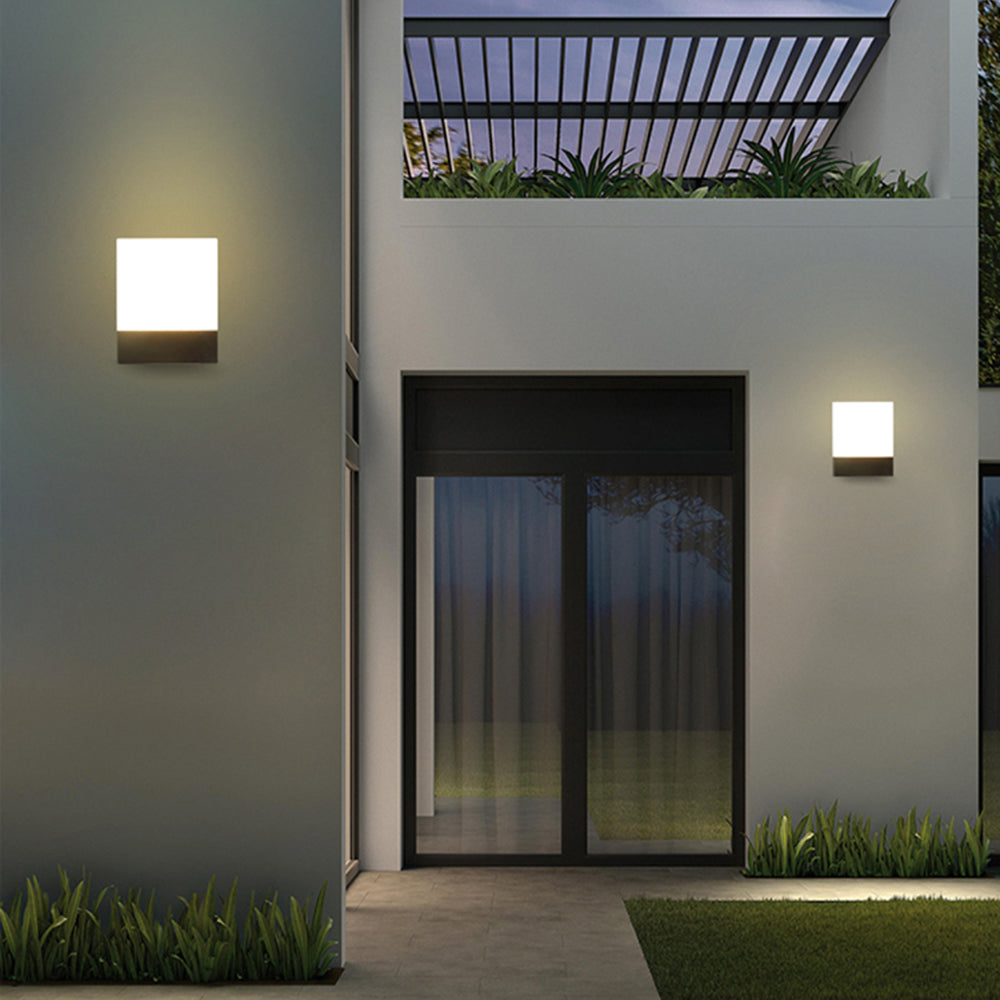 Ray Modern LED Außenwandleuchte Schwarz/Weiß Sensor Garten/Terrasse/Balkon Metall&Acryl