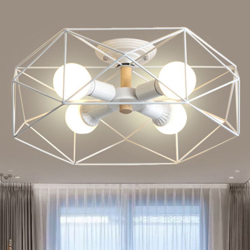 Kristy Modern LED Deckenleuchte Schwarz/Weiß/Gold Schlaf/Wohnzimmer Metall